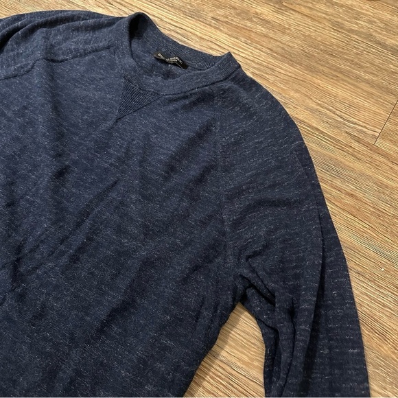 Banana Republic Dark Blue Organic Cotton Sweater Medium Casual - Picture 5 of 11